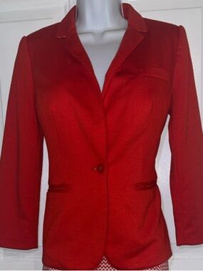 The Limited Red Blazer with Striped Lining